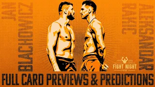 UFC Fight Night: Blachowicz vs. Rakic Full Card Previews & Predictions