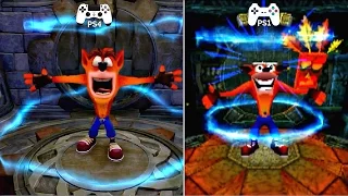 Crash Bandicoot 2 N.Sane Trilogy Remaster PS4 vs PS1 Graphics Comparison
