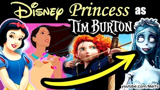 Draw Disney Princesses in Tim Burton Style | New Art Challenge | Mei Yu Fun Friday