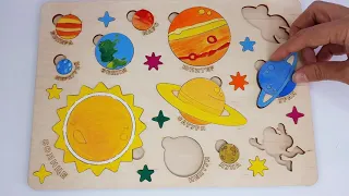 Solar System Puzzle | Best Learn Video | Sun, Moon, Planets