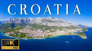FLYING OVER CROATIA (4K UHD) - Calming Music With Stunning Beautiful Natural Film For Relaxation