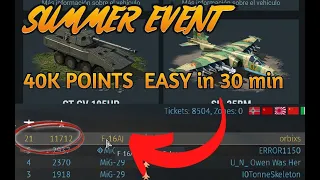 Grinding SUMMER EVENT 40K POINTS  EASY in 38min  (With F-16A SIMULATOR )  WarThunder