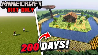 We Survived 200 Days on 3 LAYERS OF DIRT in Minecraft!