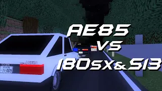 Battle Stage - AE85 Vs S13 & 180sx (Minecraft Animation)