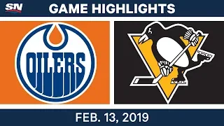 NHL Highlights | Oilers vs. Penguins - Feb 13, 2019
