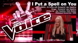 The Voice USA 2016 - Joe Maye + Christina Aguilera - I put a spell on you