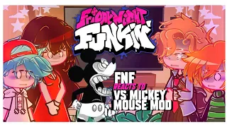 🎤~Friday Night Funkin' REACTS TO Vs Mickey Mouse Mod~🎤 []|Real Remastered|[]|~GCRV~|[]