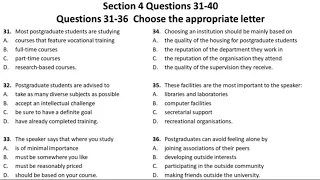 IELTS Listening test  MCQ only