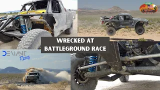 Wrecked Trophy Truck at Battleground | 6129 Deviant Racing