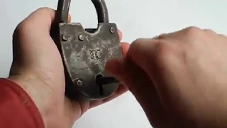 Soviet vintage padlock with key (#63)