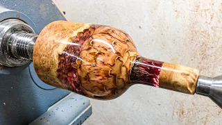 Woodturning - Artichoke Burl Bottle