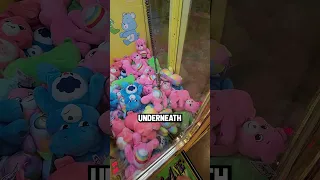 How I Won a GIANT Care Bear FIRST TRY From a Claw Machine! #shorts