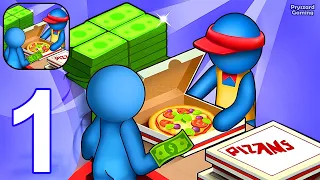 Pizza Empire - Chef & Serve - Gameplay Walkthrough Part 1 Stickman Pizza Ready Restaurant Menager