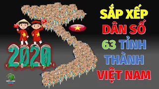 Sắp xếp dân số 63 tỉnh thành Việt Nam (cập nhật mới nhất)