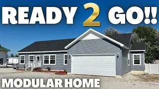This EXTREMELY NICE new modular home even has a garage! Prefab House Tour