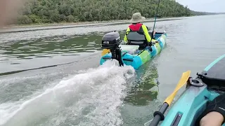 The petrol powered kayak is unbelievable fun to play with