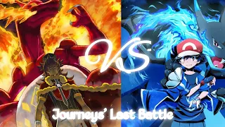 Ash vs Leon - Mega Charizard X vs Gigantamax Charizard / Journeys` Last Battle