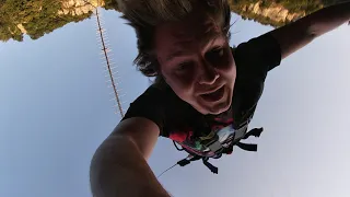 Прыжок Сочи скайпарк bungy 207 - первый прыжок с веревкой от первого лица =-)