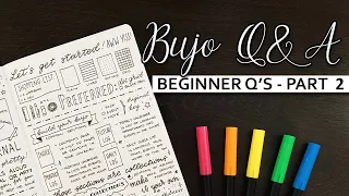 BEGINNER BULLET JOURNAL QUESTIONS 💜 Questions from bullet journal beginners | Part 2