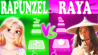 Rapunzel I See The Light Vs Raya Lead The Way - Tiles Hop EDM Rush!