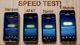 Verizon vs. AT&T vs. Sprint vs. T-Mobile Speed Test! | November 2016