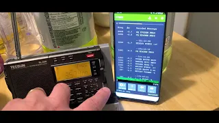 Tecsun PL-330 FT8 Decoding with FT8RX Android app using telescopic antenna only