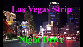 Las Vegas Strip Night Drive - Bright Lights in Sin City!