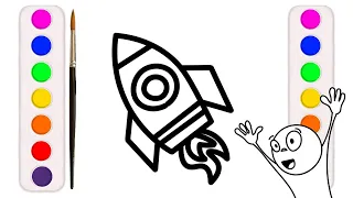 How to draw a rocket? Как нарисовать ракету? Bagaimana cara menggambar roket?
