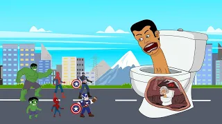 Hulk,Spiderman VsCaptain America Vs Evolution Of Boss Skibidi toilet:Return of the King of Monsters?