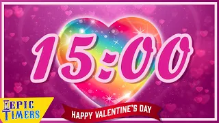 Valentines Day 15 Minute Timer with great music for classrooms