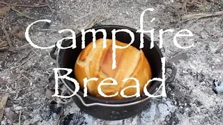 Campfire Bread in the Dutch Oven.  Black Pudding.  Plough Point Tarp Shelter.