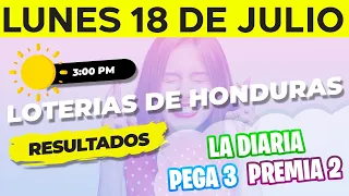 Sorteo 3PM Loto Honduras, La Diaria, Pega 3, Premia 2, Lunes 18 de Julio del 2022 | Ganador 😱🤑💰💵