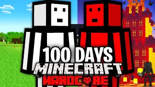 100 Days with my EVIL CLONE in Minecraft Hardcore!