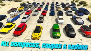 GTA V Which is the fastest Compact Coupe & Sedan | Top Speed