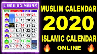 muslim calendar 2020 |  islamic calendar 2020 india