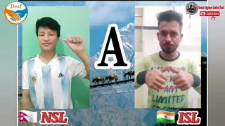 🇳🇵 Nepali Sign Language (NSL) 🤝 🇮🇳 Indian Sign Language (ISL) || Deaf Friend || 👉 #Episode 6= A to Z