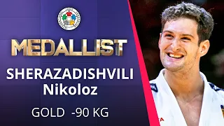 SHERAZADISHVILI Nikoloz Gold medal Judo World Judo Championships Seniors Hungary 2021