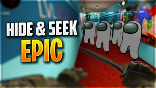 HIDE & SEEK EPIC IN AMONG US PE CS:GO!!