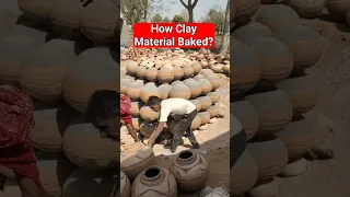 Raw clay pots baking | How clay pots baked? | Mitti ke bartan kaise pakaye