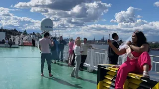 Stockholm Walks: on board a cruise ship as Stockholm and the archipelago rolls by. 4K experience.