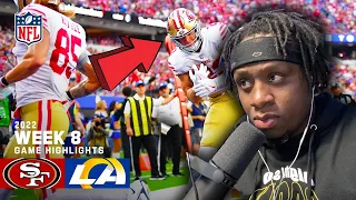 San Francisco 49ers vs. Los Angeles Rams | 2022 Week 8 Game Highlights {GabosReacts}