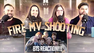BTS "FIRE MV Shooting" Reaction - SOOO much hard work yet they make it look fun 😊  | Couples React
