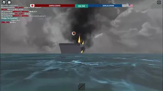 Missle gameplay in roblox naval warfare