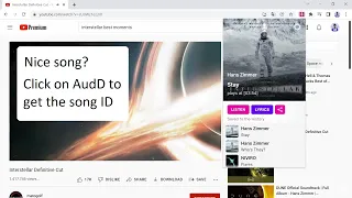 AudD Music Recognition Browser Extension