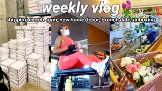WEEKLY VLOG | GYM + HOME UPDATES + DATE NIGHT + GROCERY SHOPPING + SHIPPING MERCH + FIREWORKS + MORE