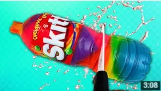 DIY   РАЗНОЦВЕТНАЯ ГАЗИРОВКА SKITTLES  КАК СДЕЛАТЬ ЕЕ ДОМА Mamix EveryYear187