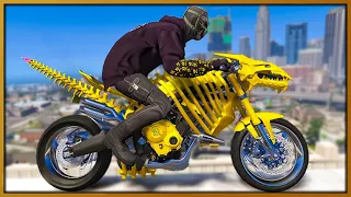 Flamethrower Dragon Superbike Destroys Cops in GTA 5 RP