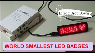 World Smallest LED BADGES Unboxing, Tutorial, Effects & Uses! #Cool Gadget for #LED Display ShowCase