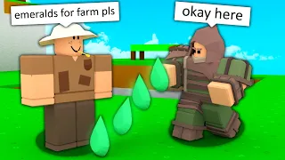 I disguised my avatar as KITS in Roblox Bedwars..