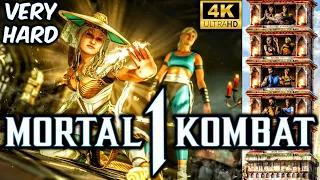 MK1 *ASHRAH* VERY HARD KLASSIC TOWER GAMEPLAY!! (SONYA AS KAMEO) 4K 60 FPS NO ROUNDS / MATCHES LOST!